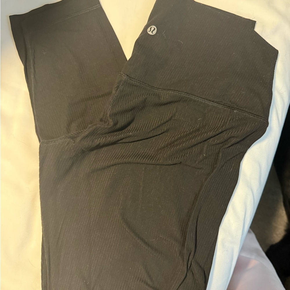 Lululemon Black Align Leggings - Ribbed